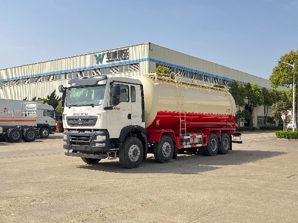 8x4重汽豪沃SGZ5312GFLZZ6T5型粉粒物料運(yùn)輸車(chē)/油田專(zhuān)用下灰罐車(chē)